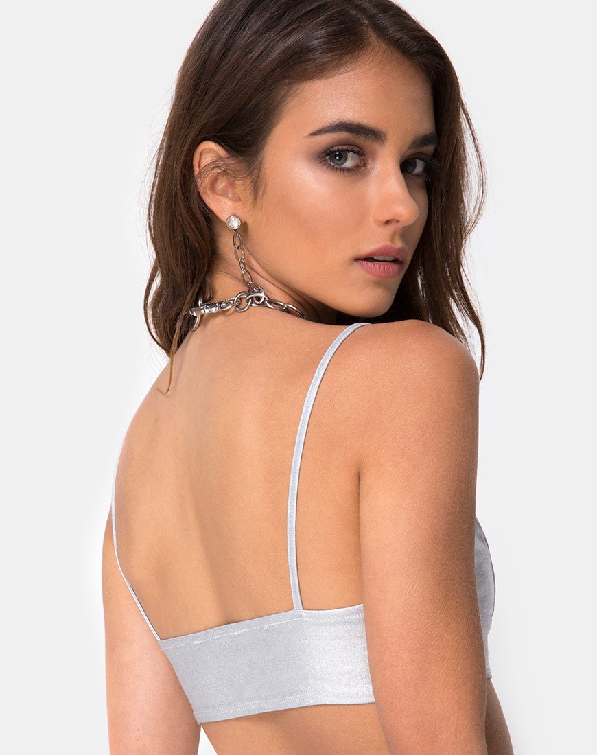 Immagine di Jessie Bralet Top in argento metallizzato