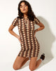 Immagine di Jeeves Mini Dress in Argyle Brown