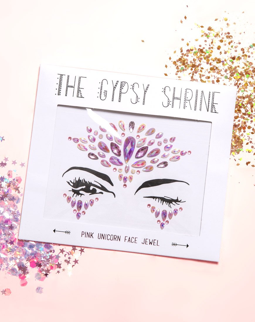 Il gioiello per il viso Gypsy Shrine in unicorno rosa