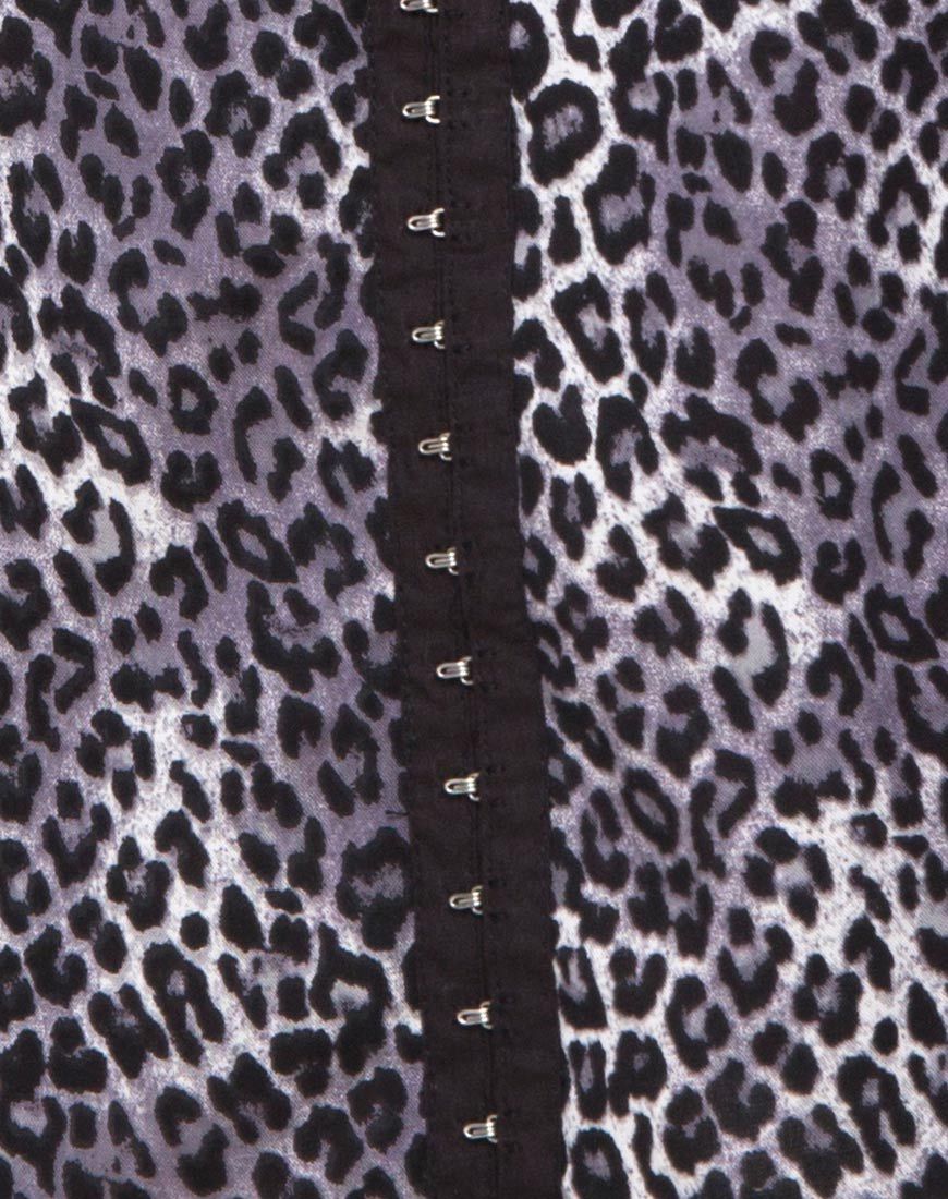Immagine di Camisa Dress in Grey Rar Leopard