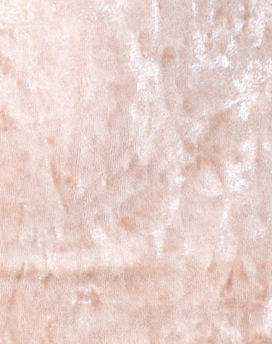 Immagine del vestito Jezabel in velluto schiacciato crema
