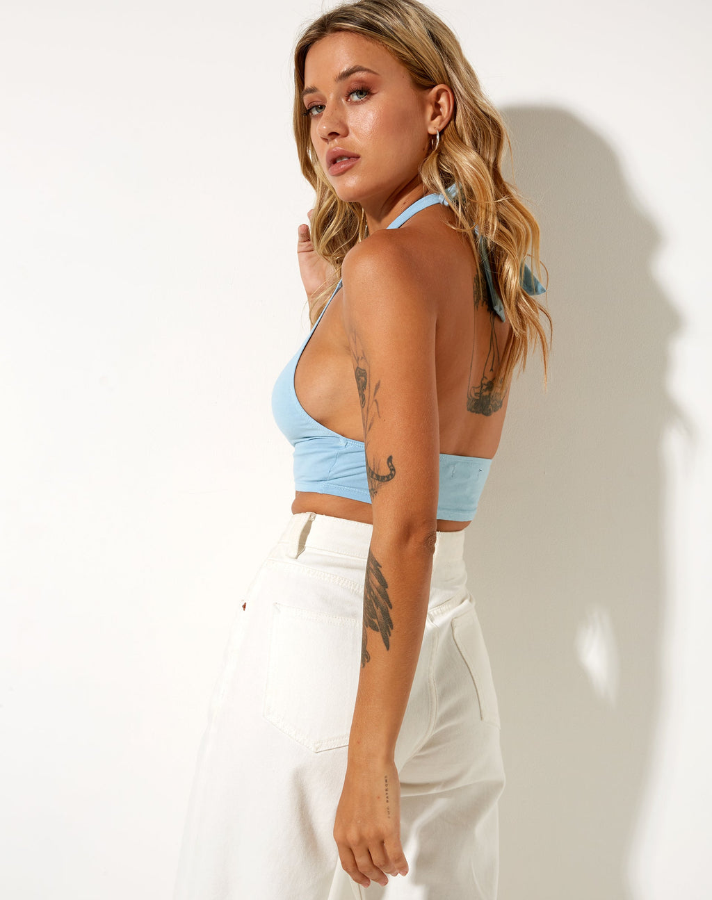 Crop Top Jica in blu Nantucket