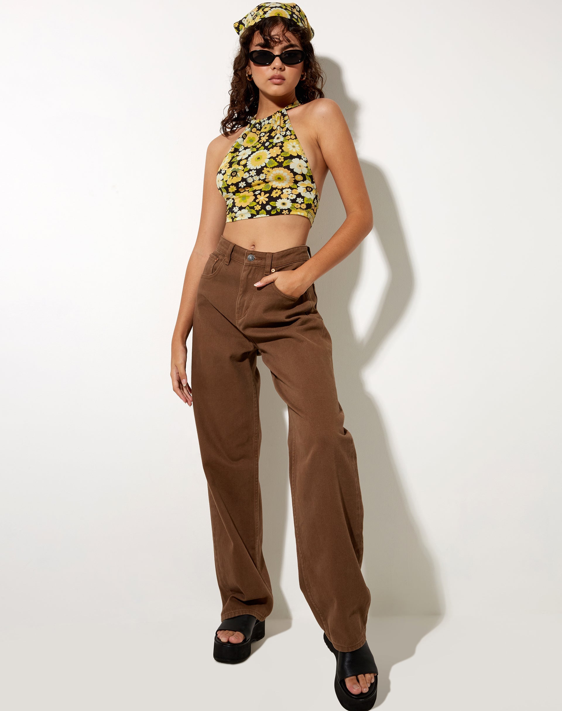 Immagine di Jica Crop Top in stile floreale retrò