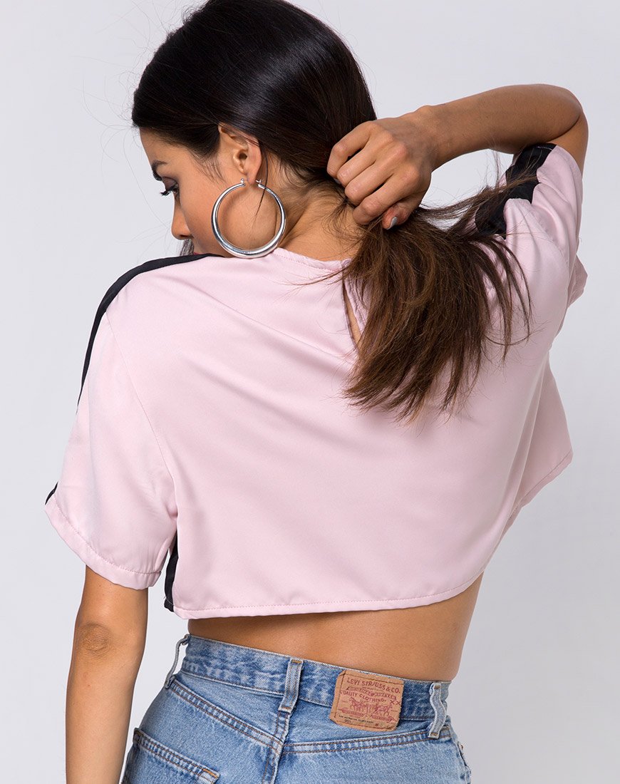 Immagine di Jiho Crop Top in Blush con riga nera