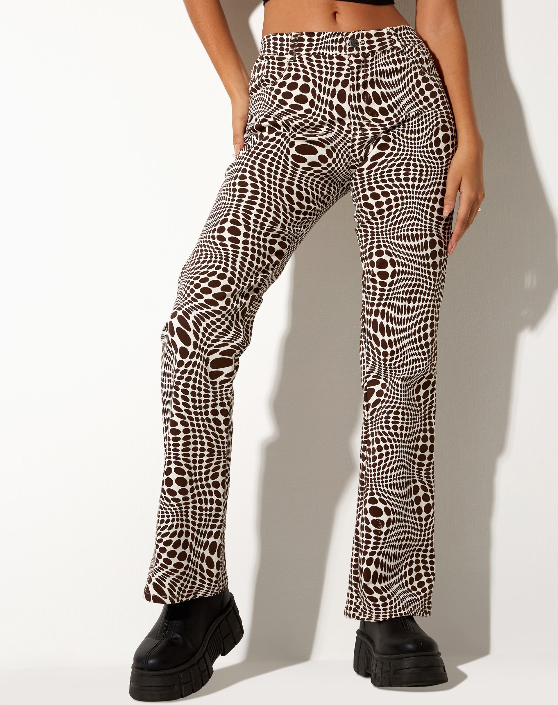 Immagine di Jopan Pantalone svasato in Optic Polka