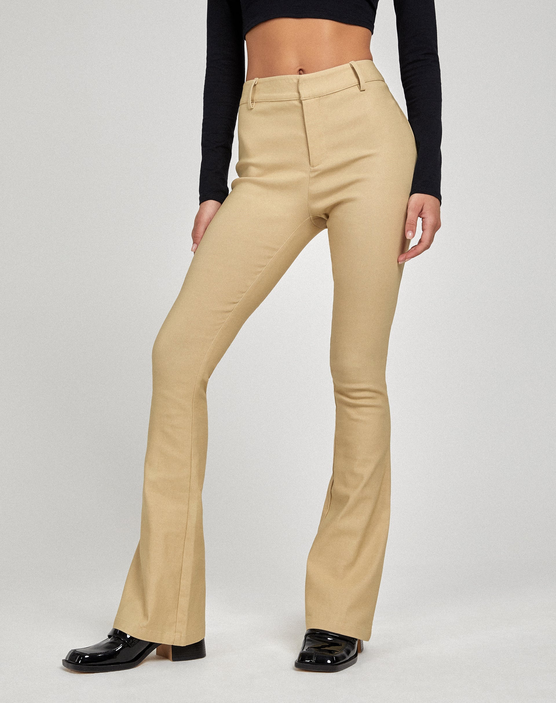 immagine di Jopanka Pantalone svasato in ecru sartoriale