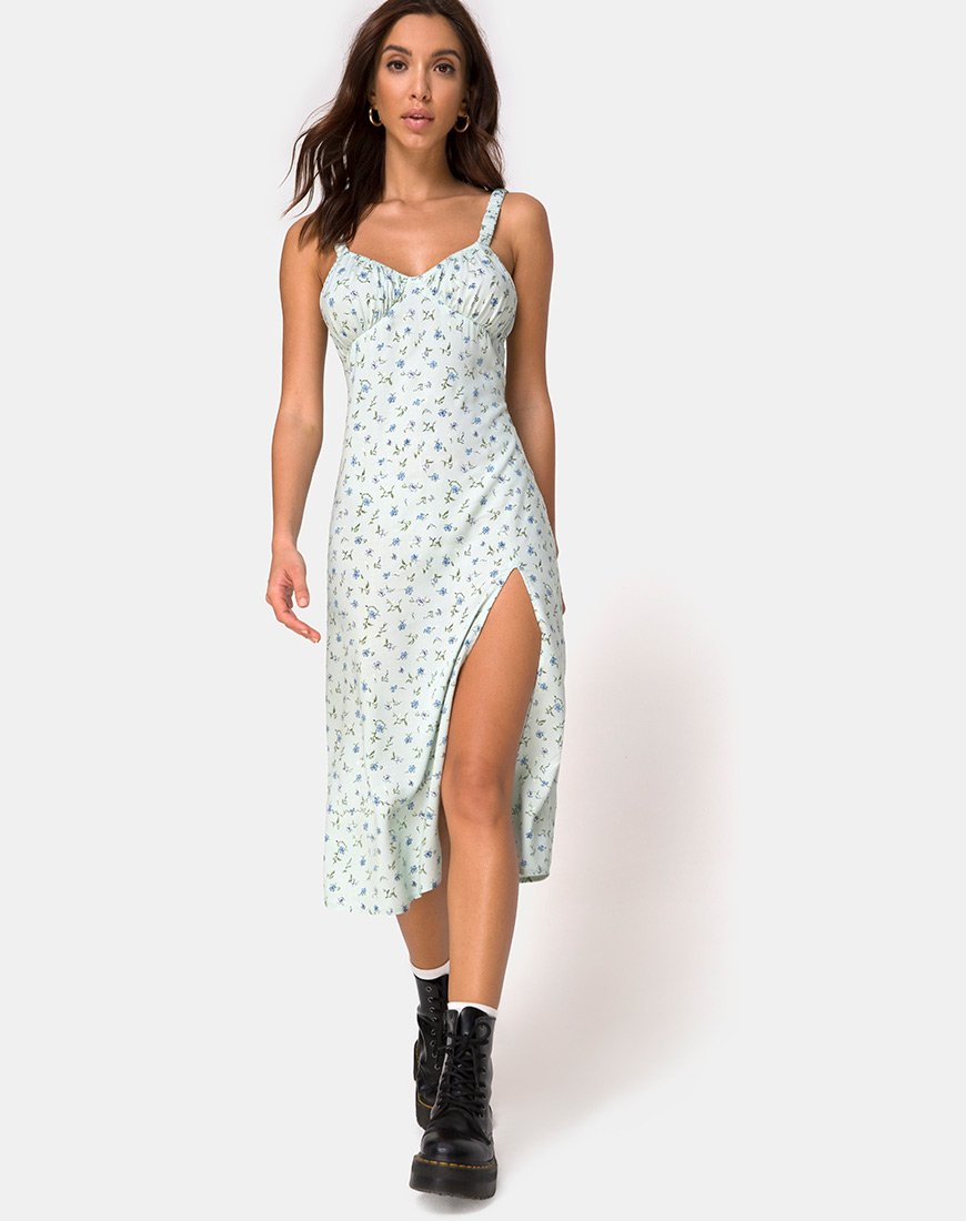 Immagine di Jova Midi Dress in Pretty Petal Green