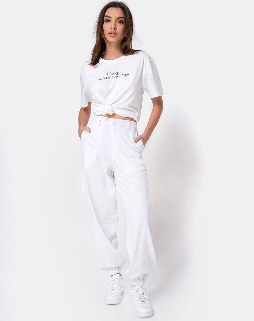 Immagine di Jubie Cargo Trouser in Bianco Drill