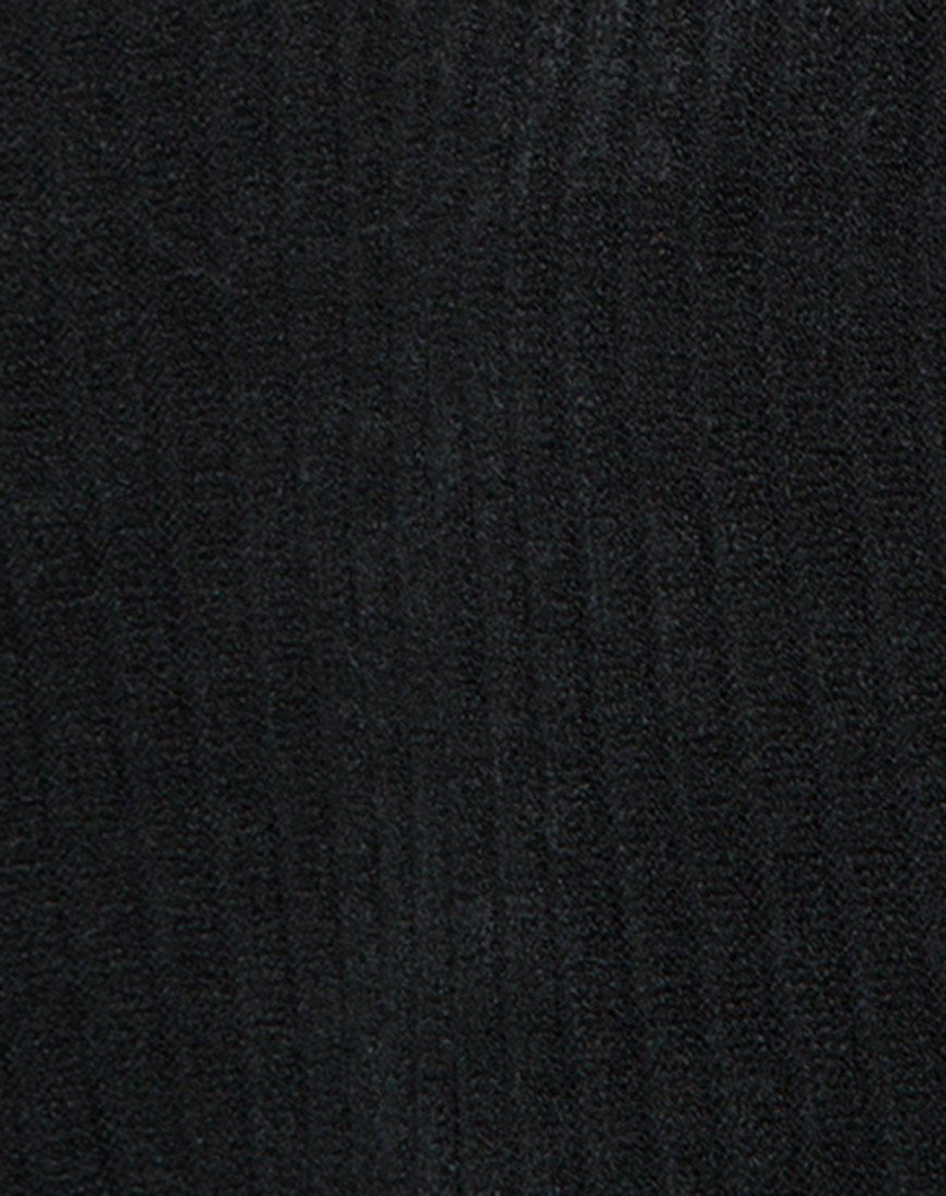 Immagine di Neve Jumper Dress in maglia a coste nero