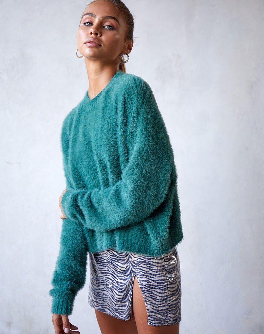 Immagine di Margo Jumper in maglia verde bosco