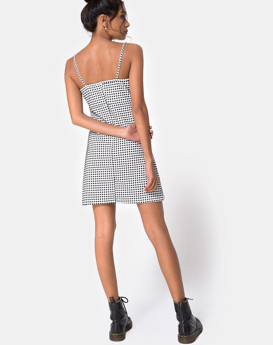 Immagine di Junice Dress in Gingham Avorio Nero