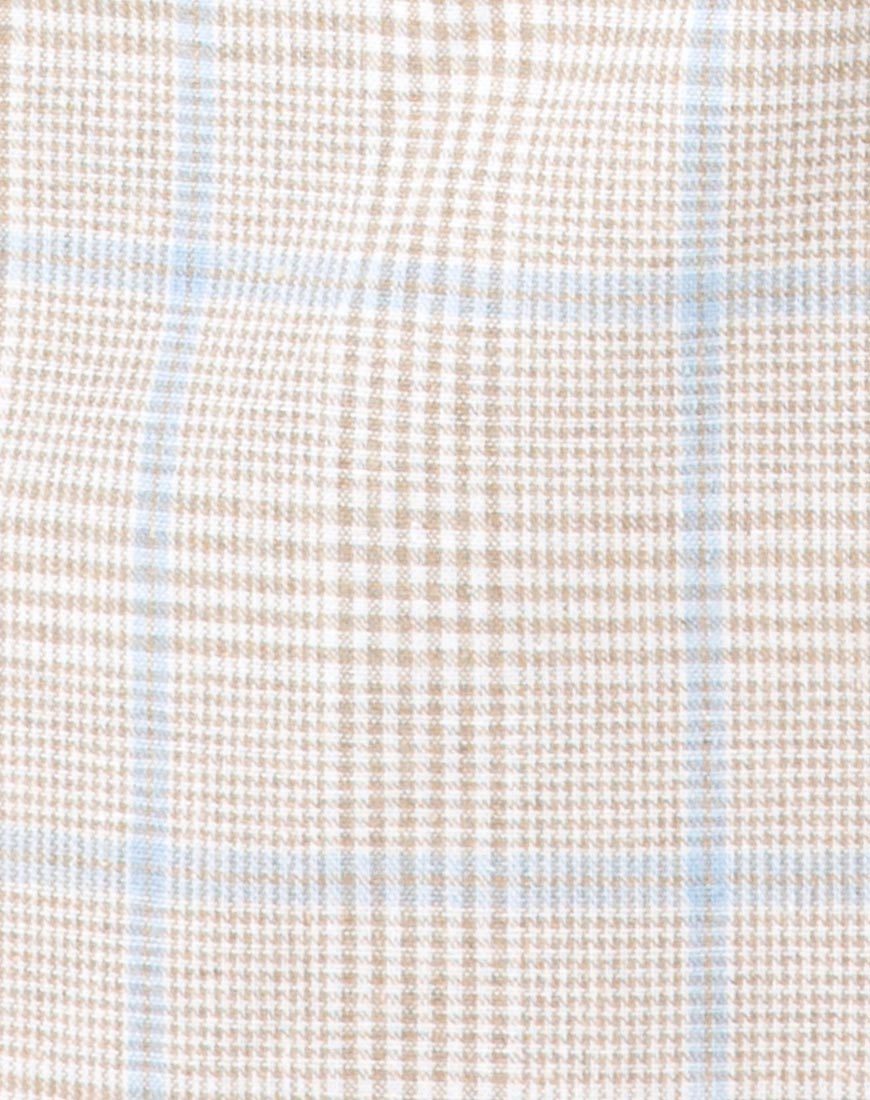 Immagine di Kaira Crop Top in Plaid Tonale Almond