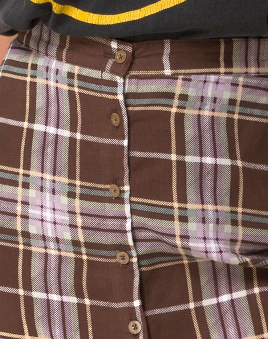 Immagine di Kaisa Gonna midi in tartan marrone