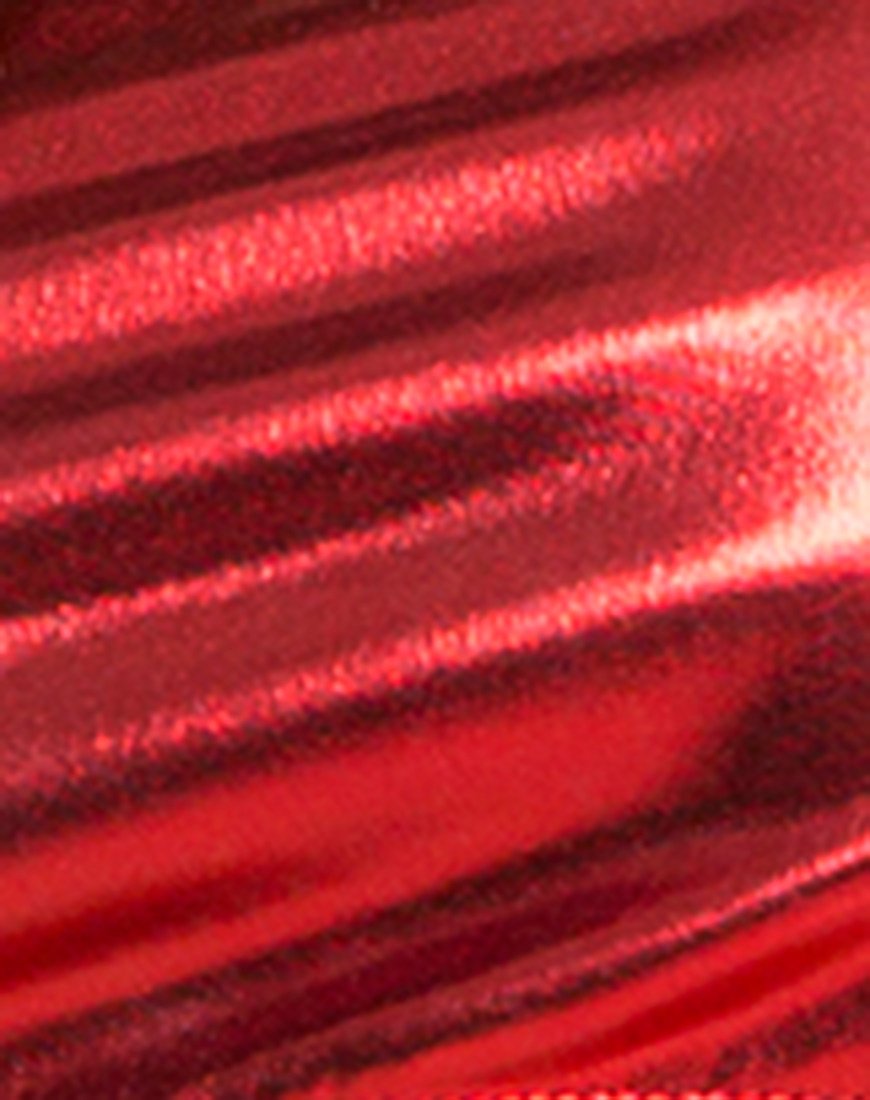 Immagine di Kala Crop Top in ruggine metallizzata e scintillante