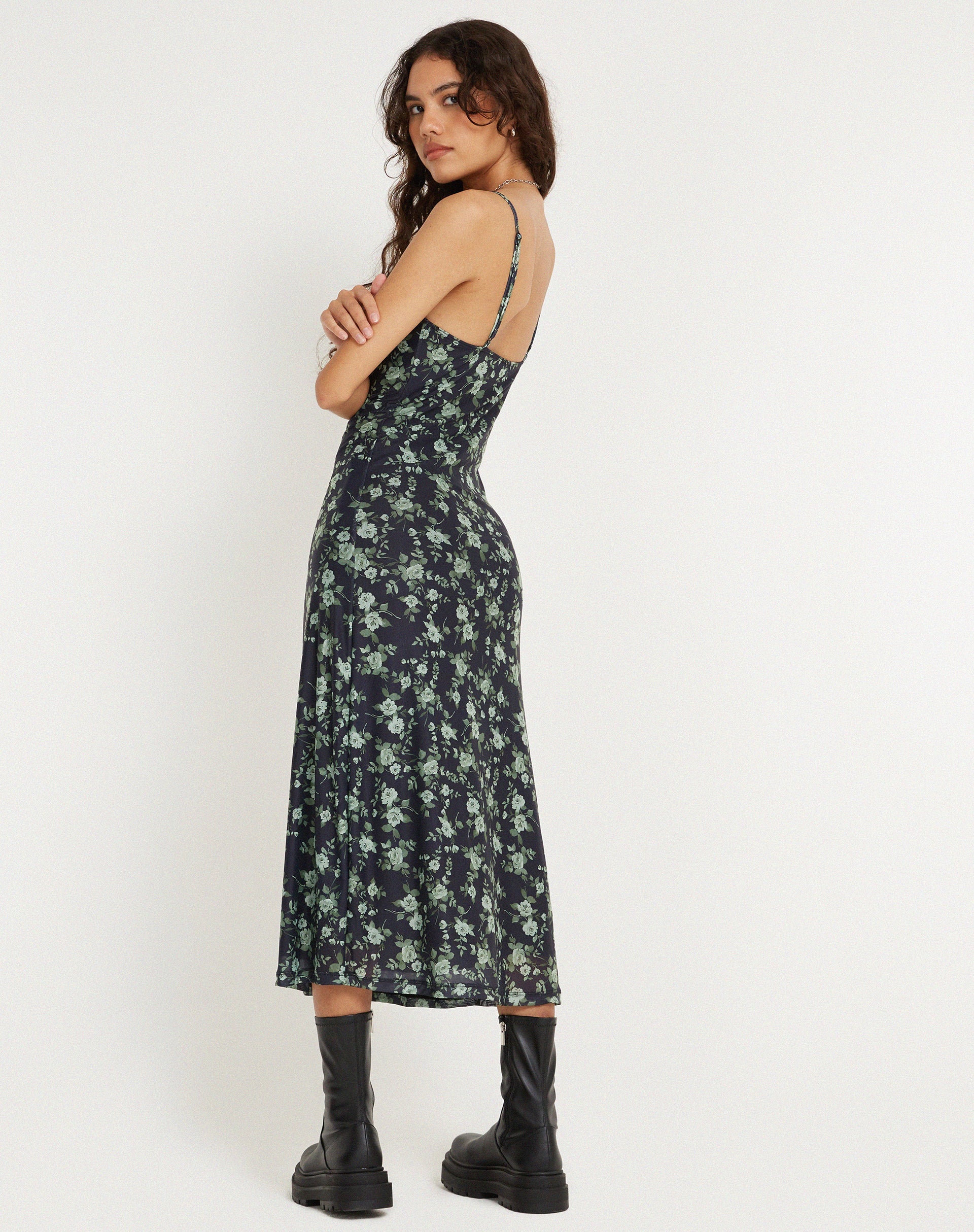 immagine di Kalana Maxi Dress in Verde Floreale