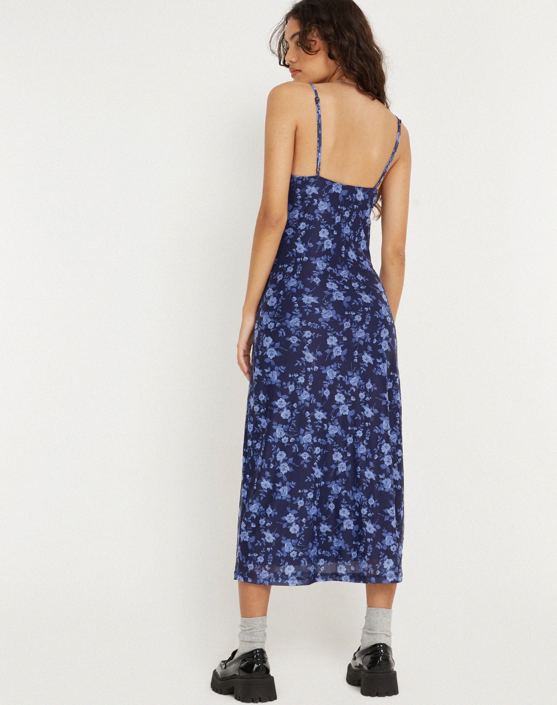 immagine di Kalana Printed Midi Dress in Pretty Floral Navy
