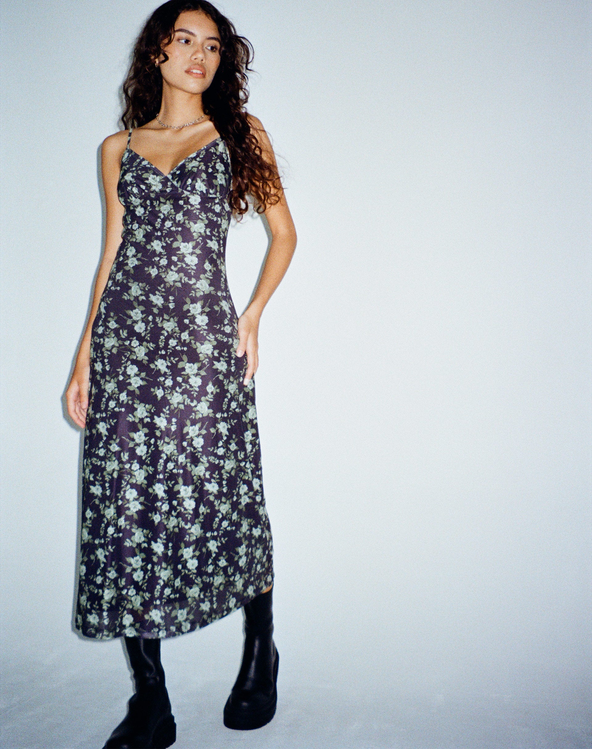 immagine di Kalana Maxi Dress in Verde Floreale