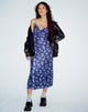 immagine di Kalana Printed Midi Dress in Pretty Floral Navy