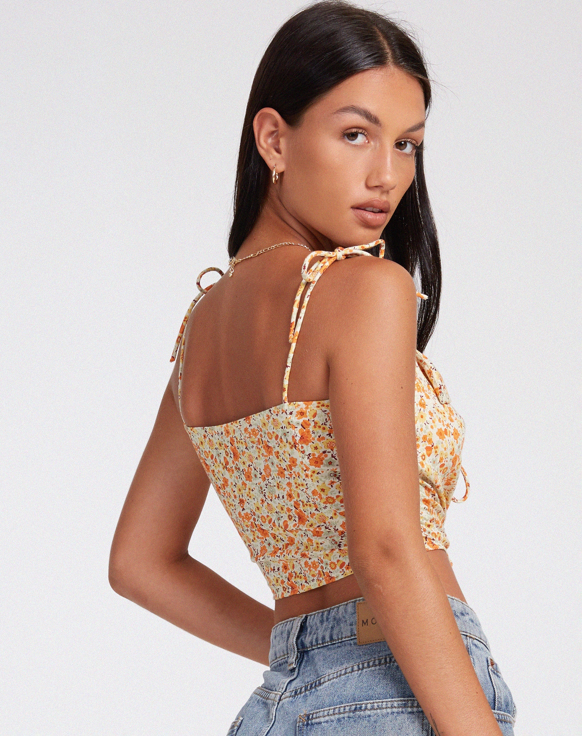 immagine di Kali Cami Top in Ditsy Tangerine