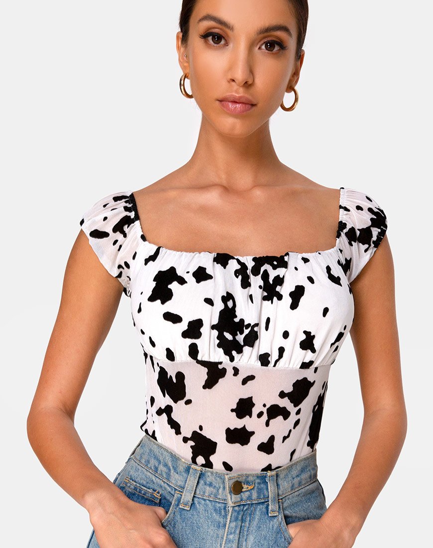 Immagine di Kalina Corpetto in gregge dalmata bianco e nero