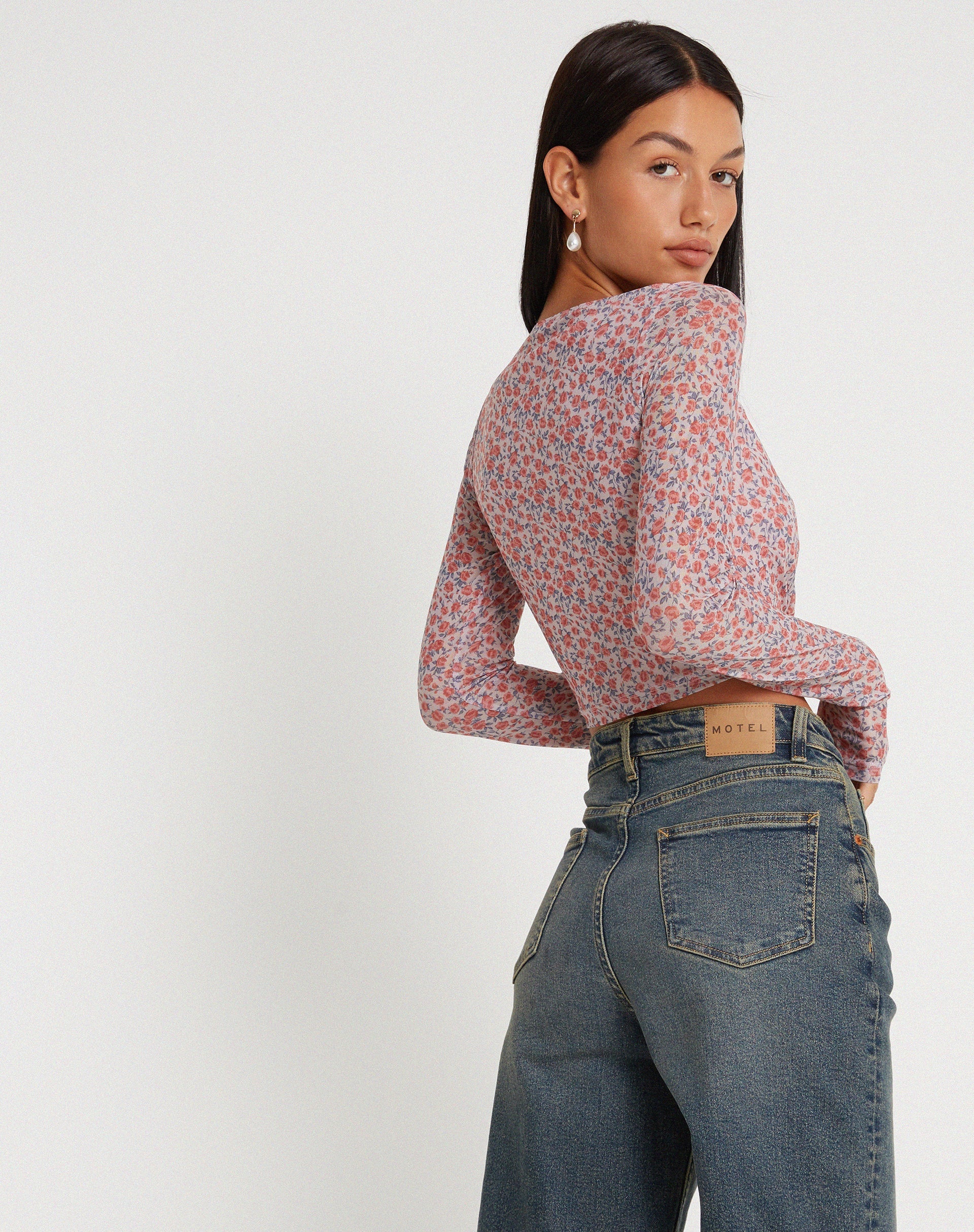immagine di Kalisha - Top a maniche lunghe in rosa primaverile - Dusty Pink