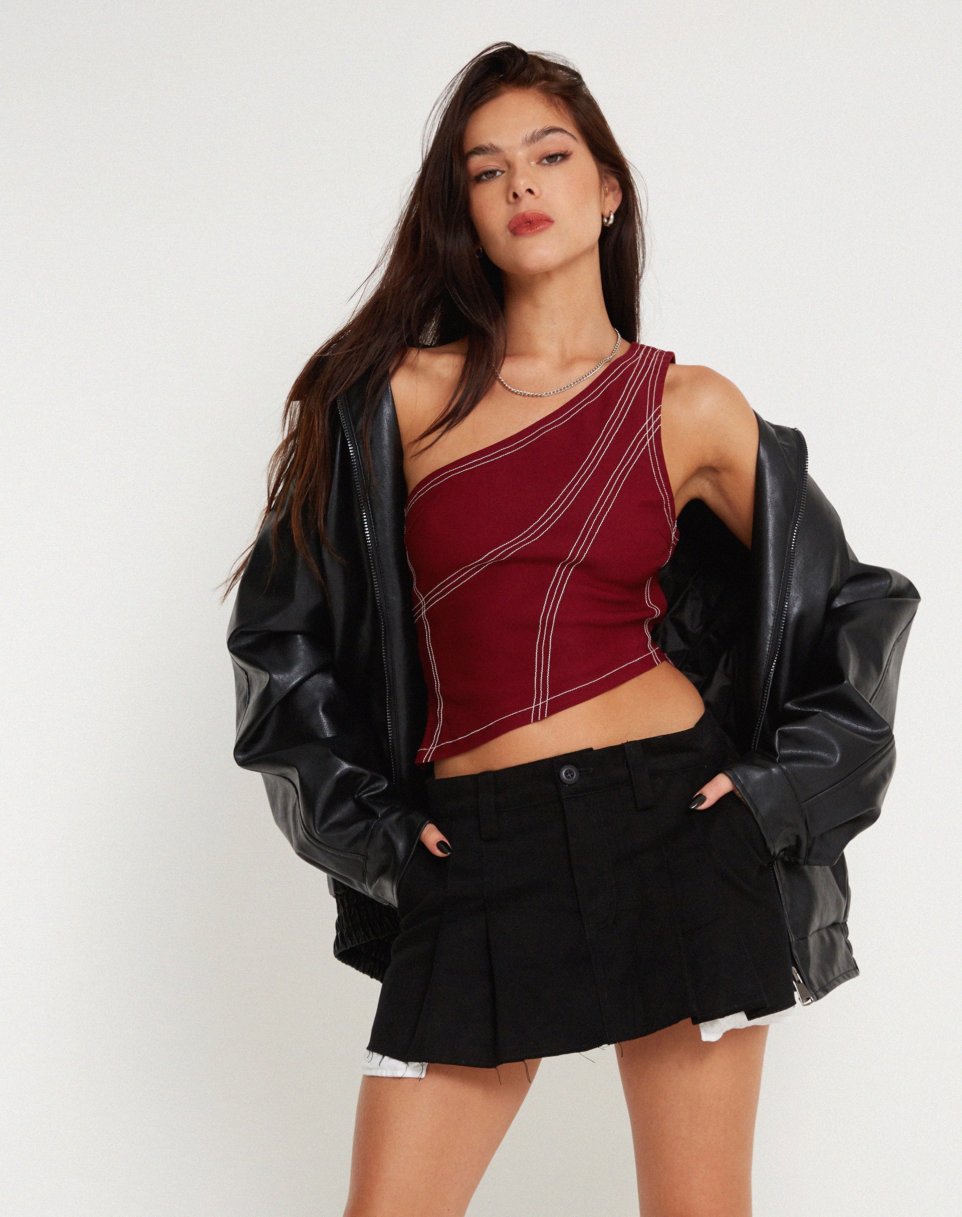 Immagine di Kamaida Crop Top in Redwood sartoriale