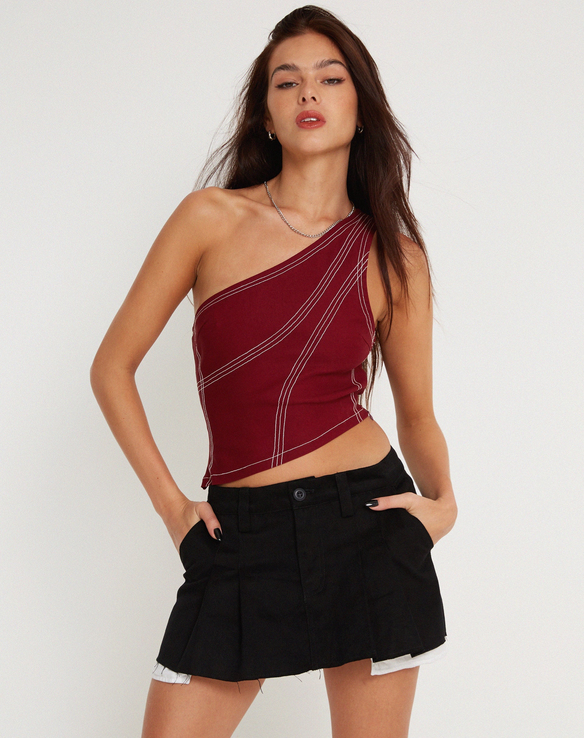 Immagine di Kamaida Crop Top in Redwood sartoriale