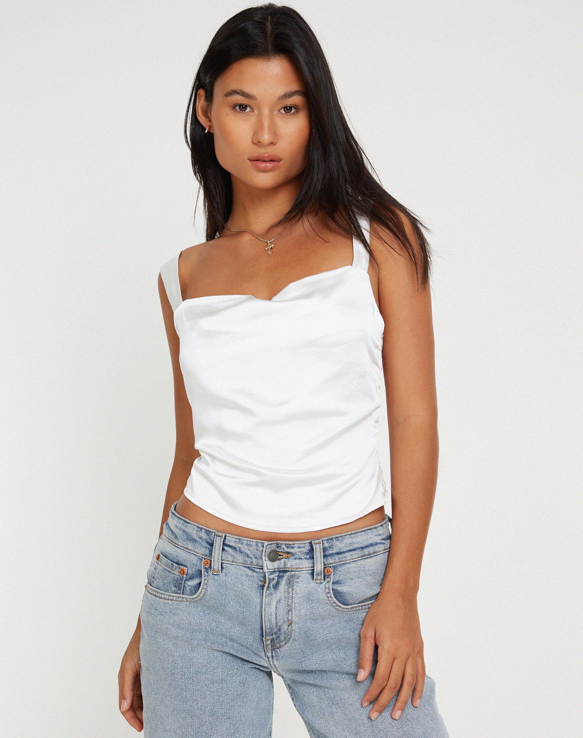 immagine di Kanaya Top in Satin Ivory