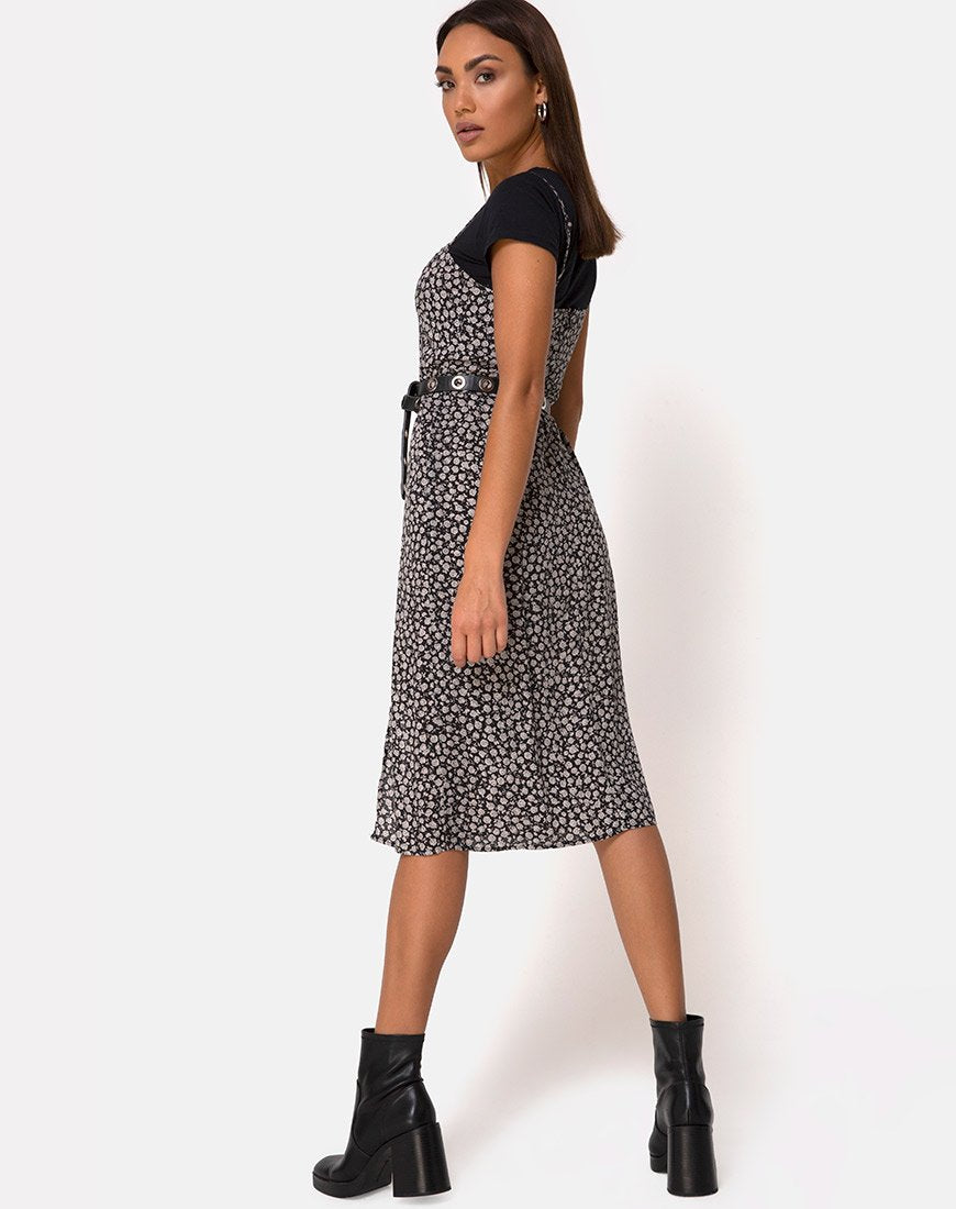 Immagine di Kaoya Midi Dress in Ditsy Rose Nero