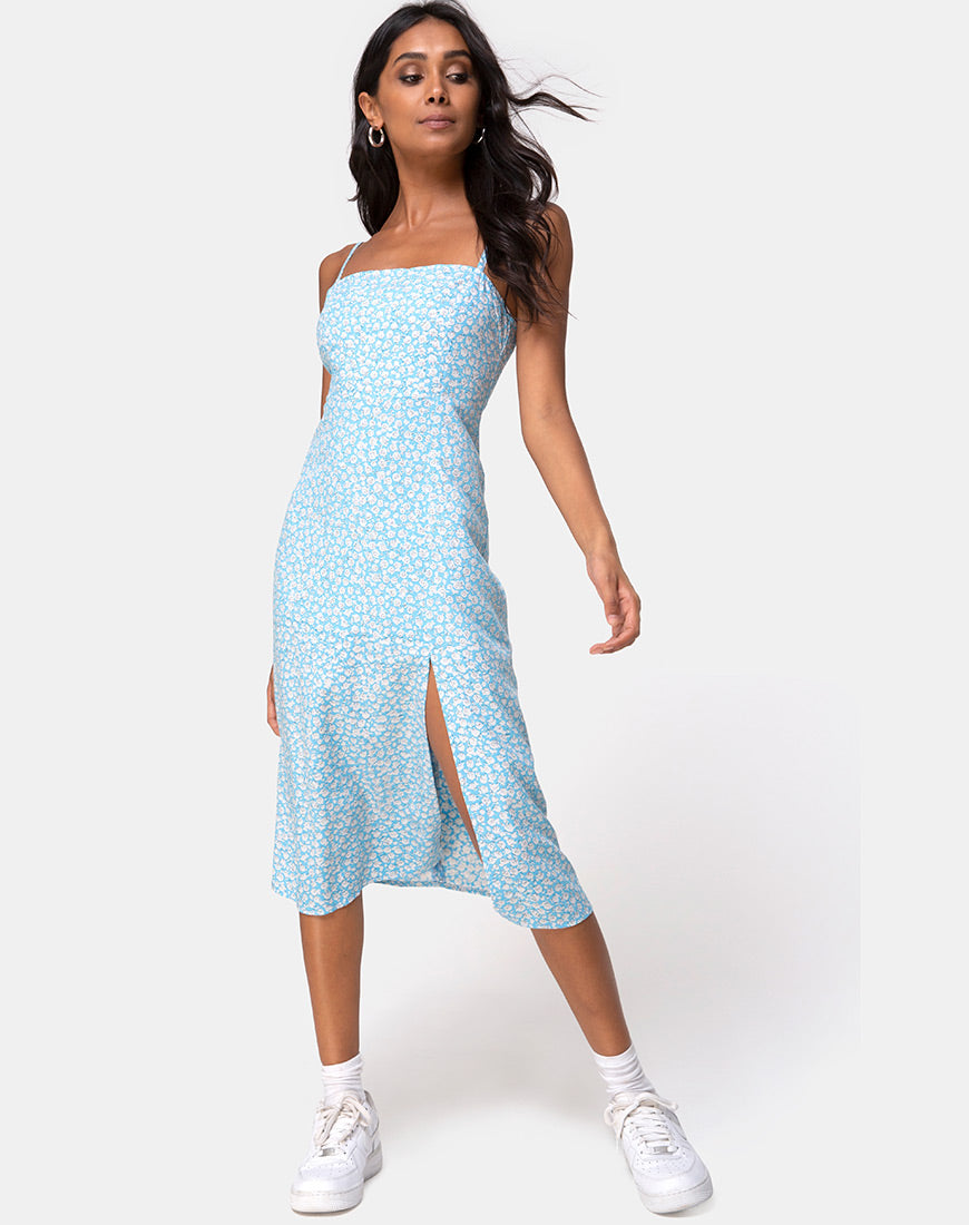 Immagine di Kaoya Midi Dress in Ditsy Rose Blue