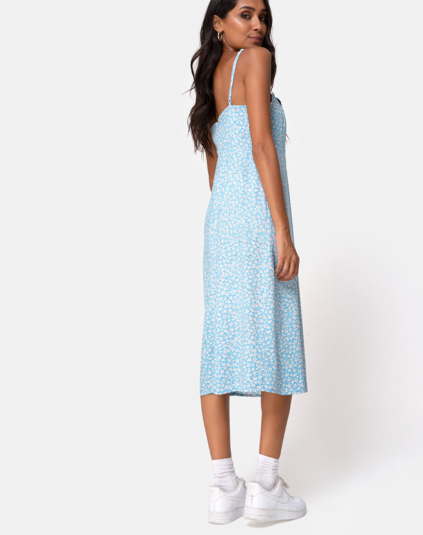 Immagine di Kaoya Midi Dress in Ditsy Rose Blue
