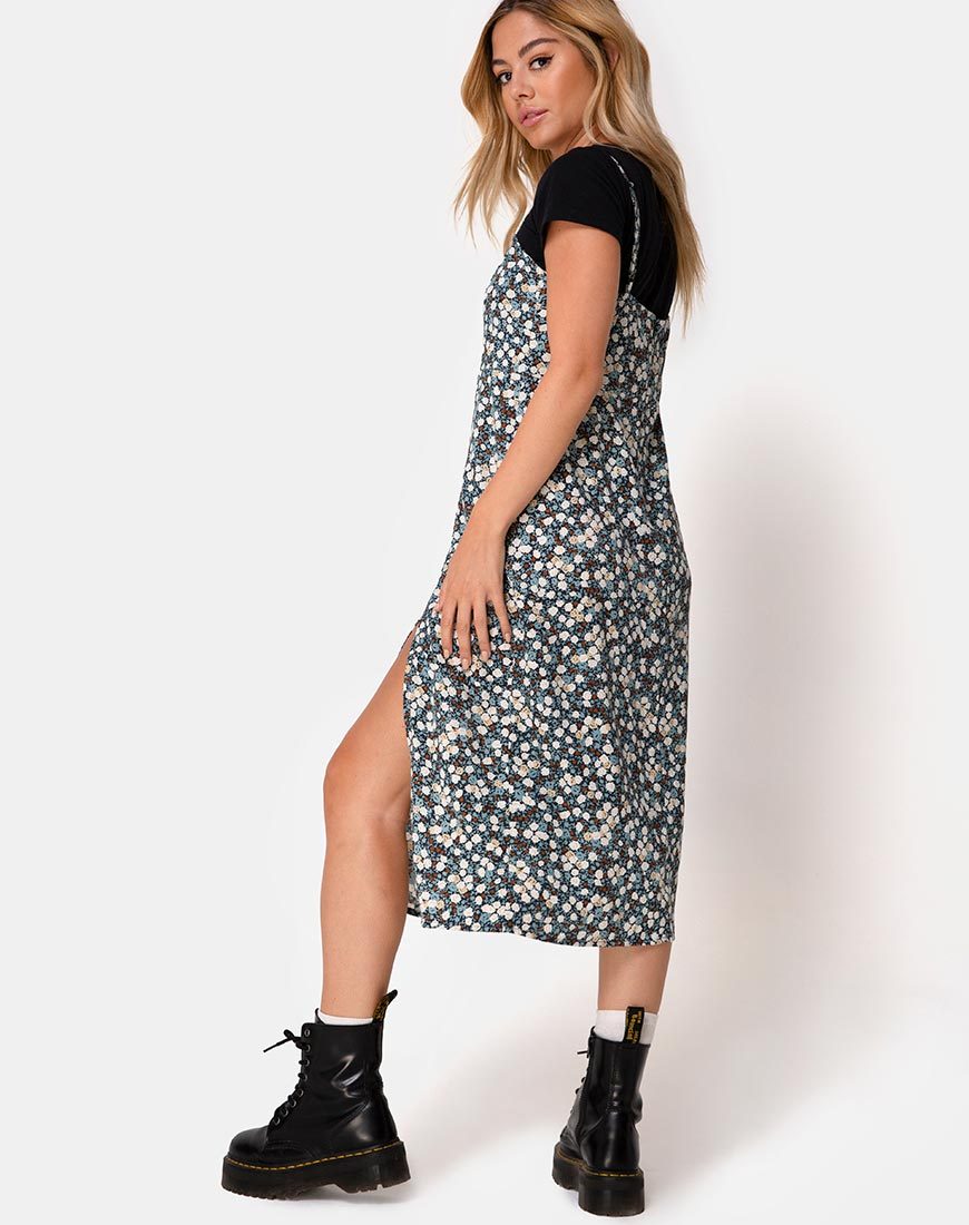 Immagine di Kaoya - Vestito in campo floreale - Navy