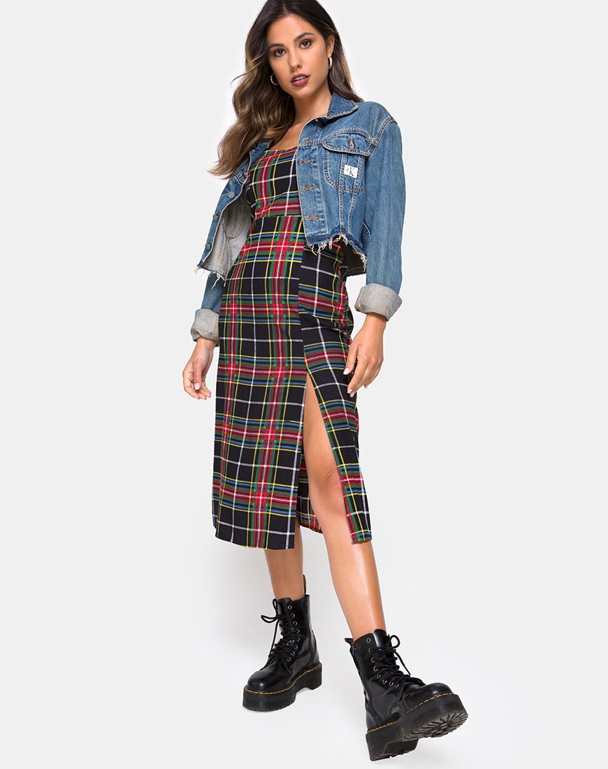 Immagine di Kaoya Abito in Plaid Rosso Verde Giallo Nero