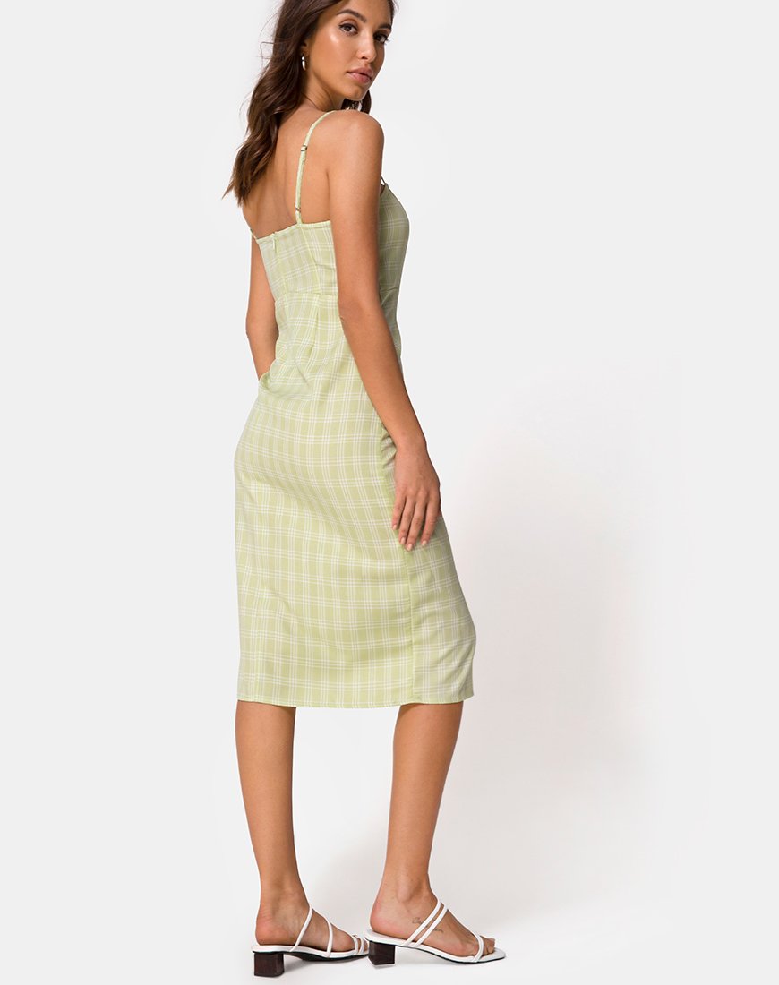 Immagine di Kaoya - Vestito midi in salvia check