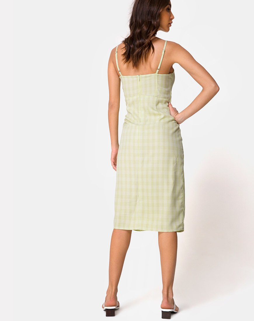 Immagine di Kaoya - Vestito midi in salvia check