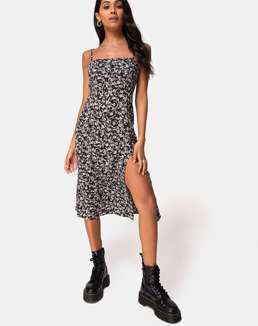 Immagine di Kaoya Midi Dress in Wild Tulip Nero