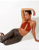 Immagine di Karti Crop Top in rete Toffee