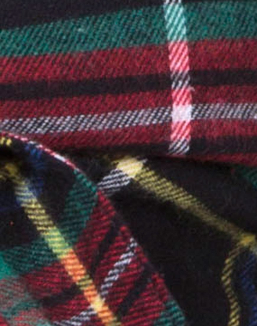 Immagine di Kasen Bralet in Plaid Rosso Verde Giallo e Nero