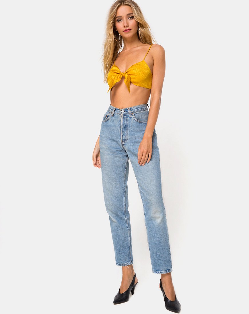 Immagine di Kasen Bralet in satin senape