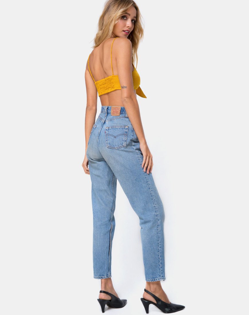 Immagine di Kasen Bralet in satin senape