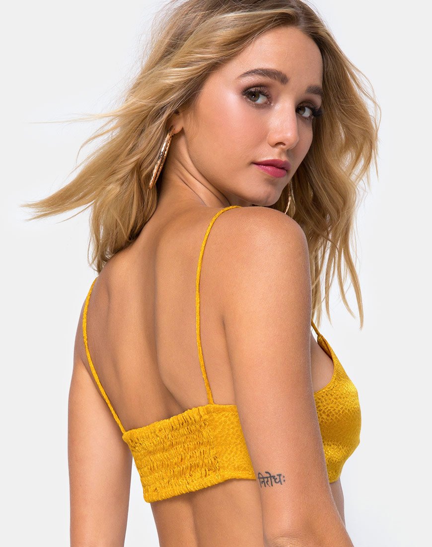Bralet Kasen in satin senape