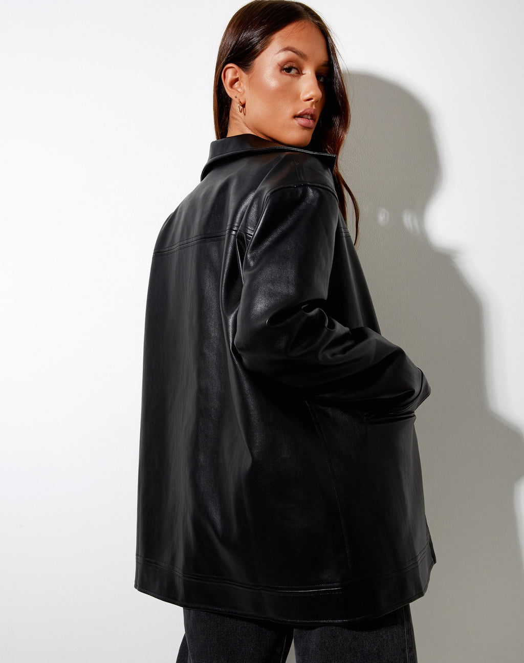 Giacca Katana in Pu Black