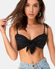 Immagine di Kave Bralet Top in Satin Rose Nero