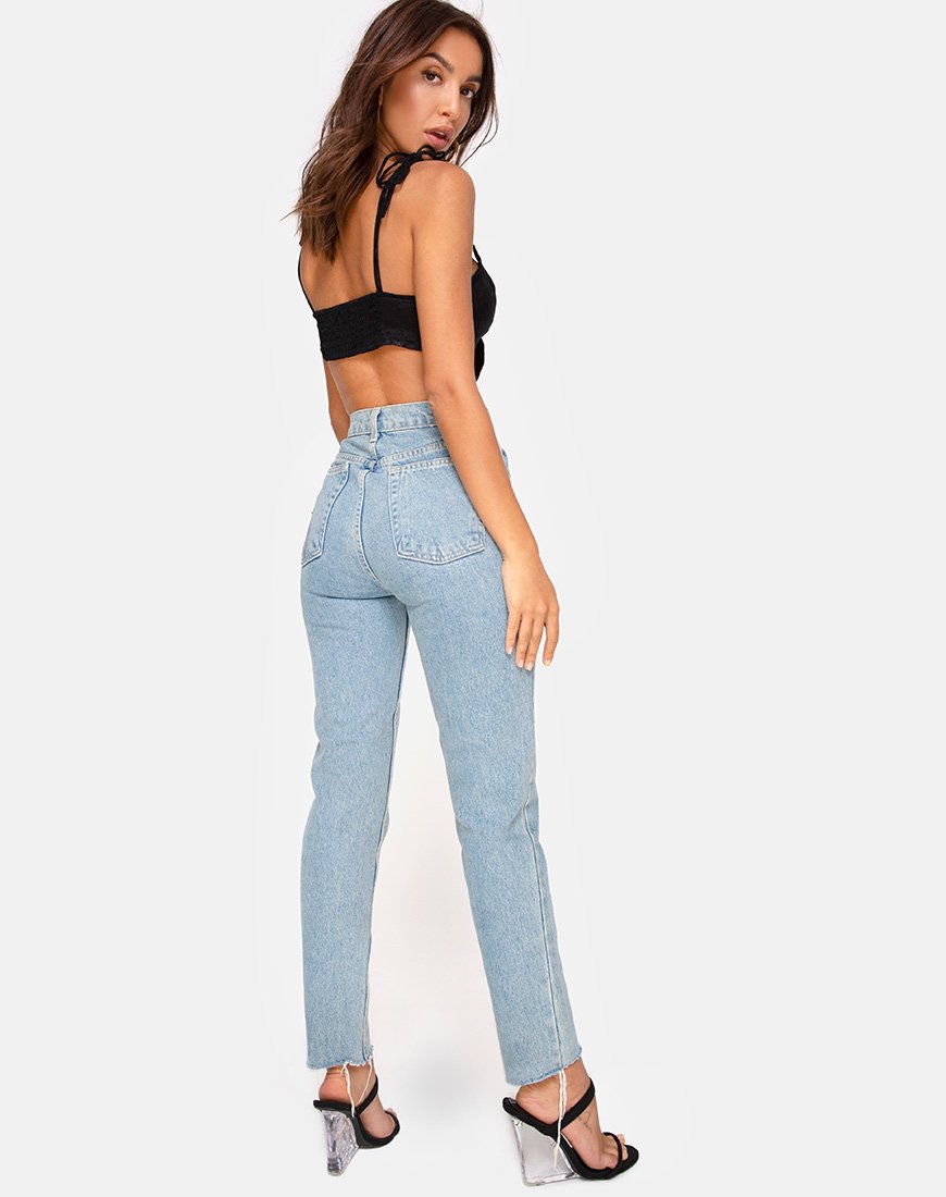 Immagine di Kave Bralet Top in Satin Rose Nero