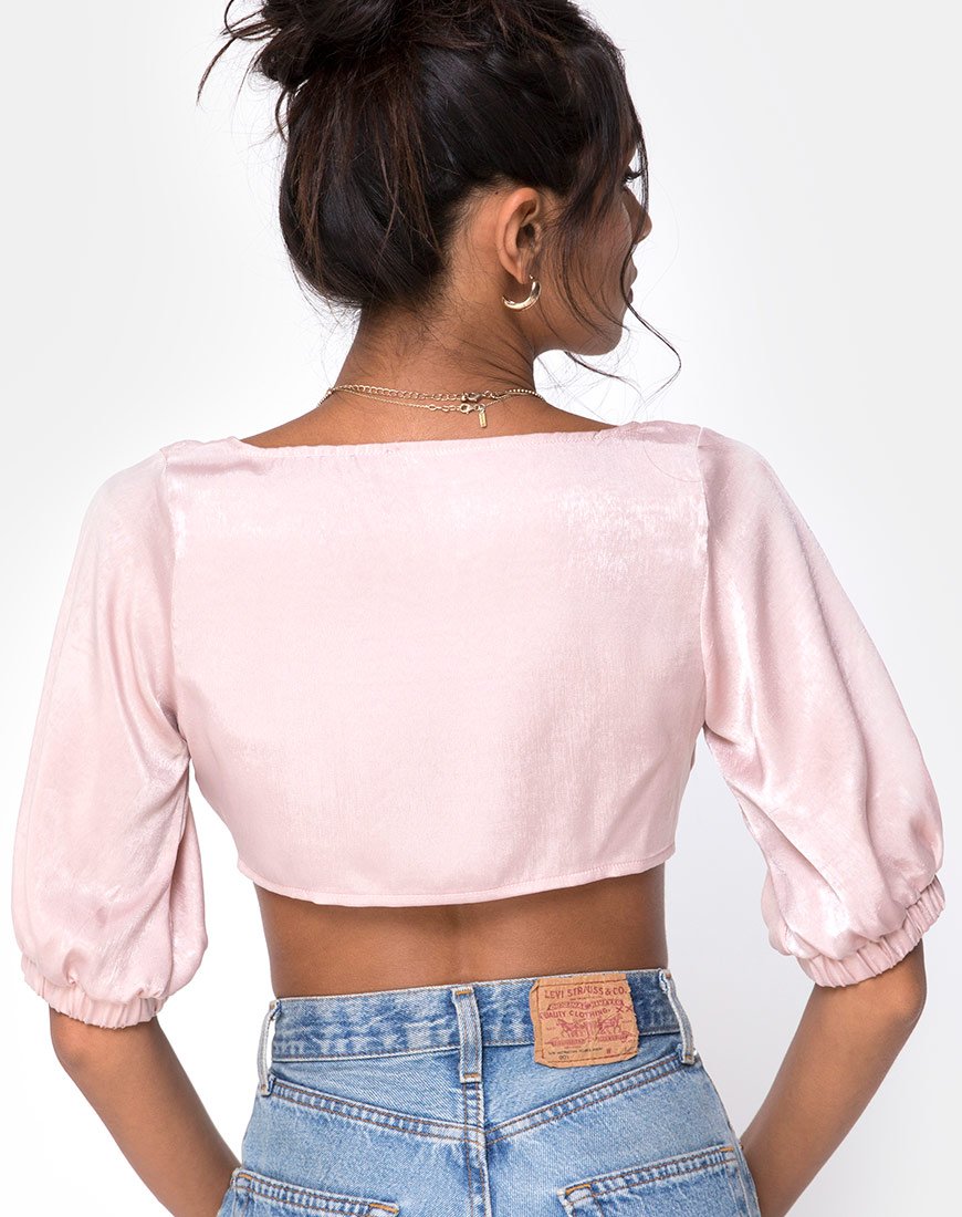 Immagine di Kavida Crop Top in raso Dusty Rose