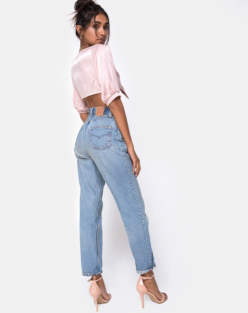 Immagine di Kavida Crop Top in raso Dusty Rose
