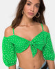 Immagine di Kavon Crop Top in verde Diana Dot