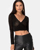 Immagine di Kayak Wrap Top in Croc Flock Nero