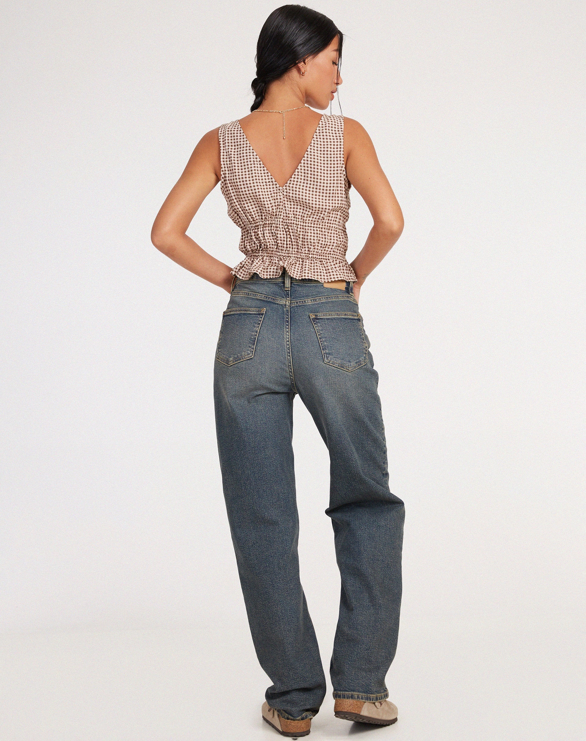 IMMAGINE DI Kayson Crop Top in Mini Gingham