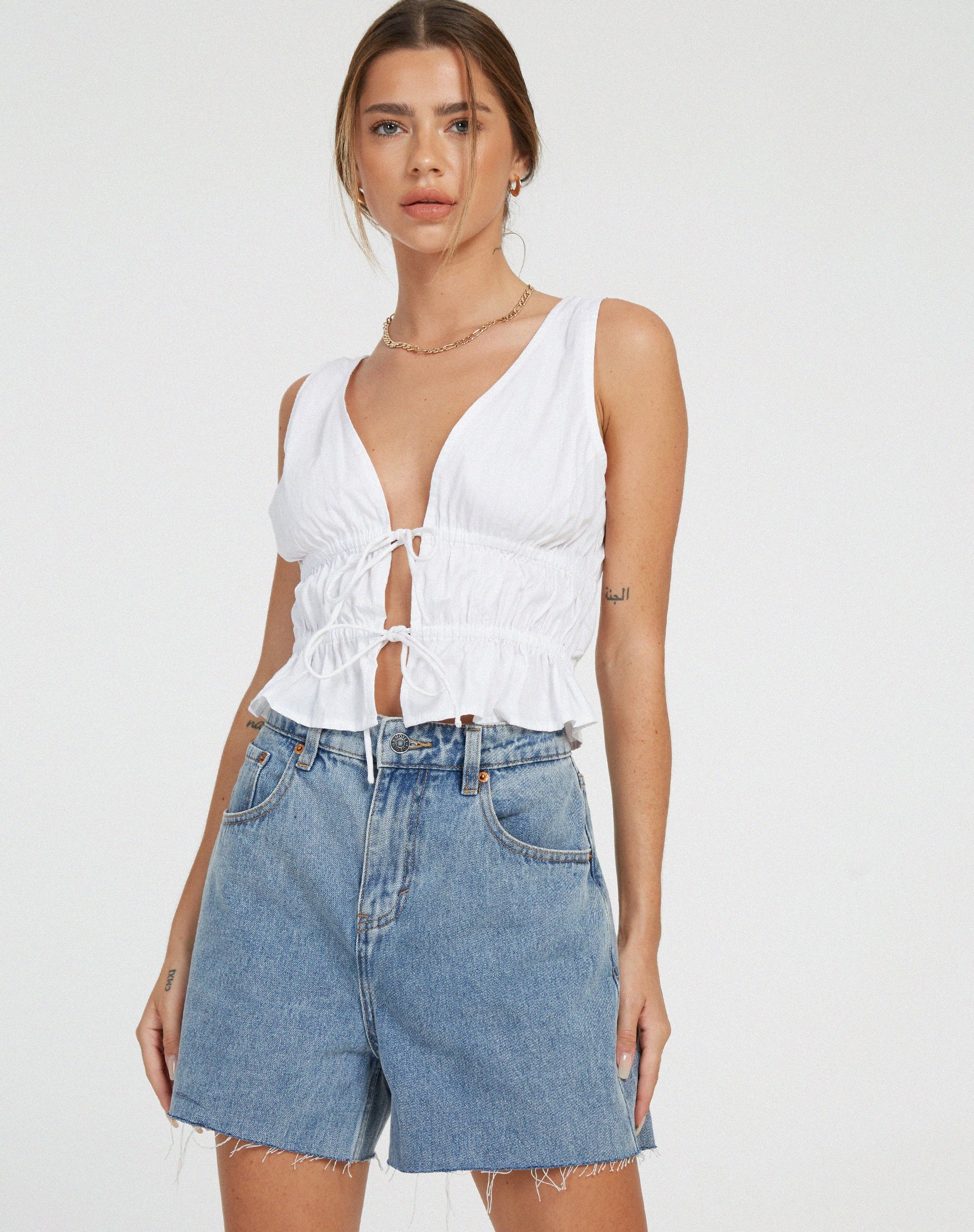 immagine di Kayson Crop Top in bianco
